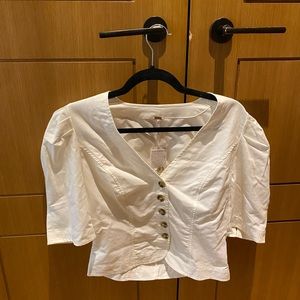 White Free People Top